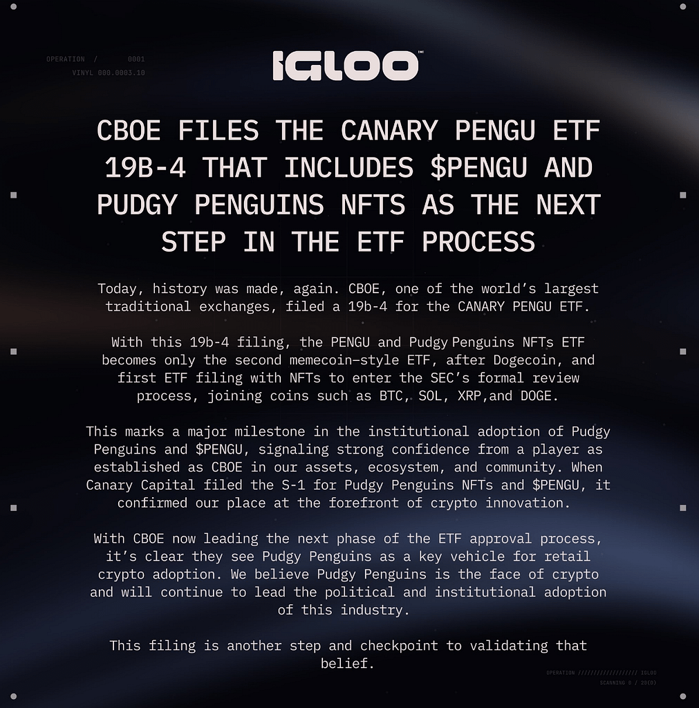 ETF Pengu preenchimento