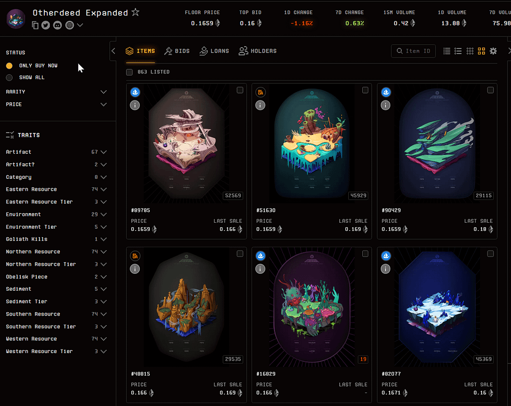 Andere Metaverse -NFTs