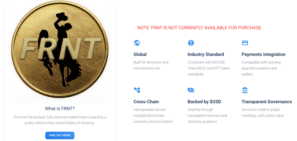 Wyoming FRNT Stablecoin