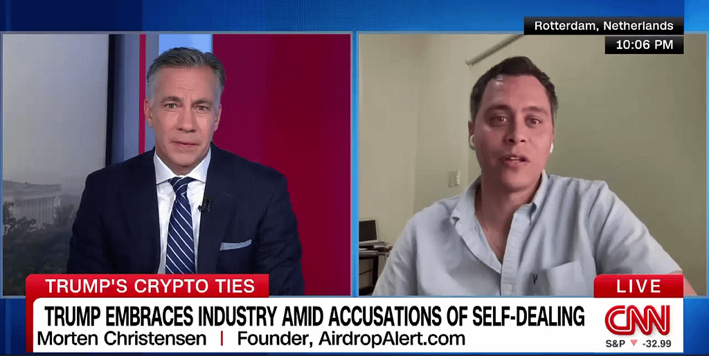 Morten Christensen na CNN Airdropalert