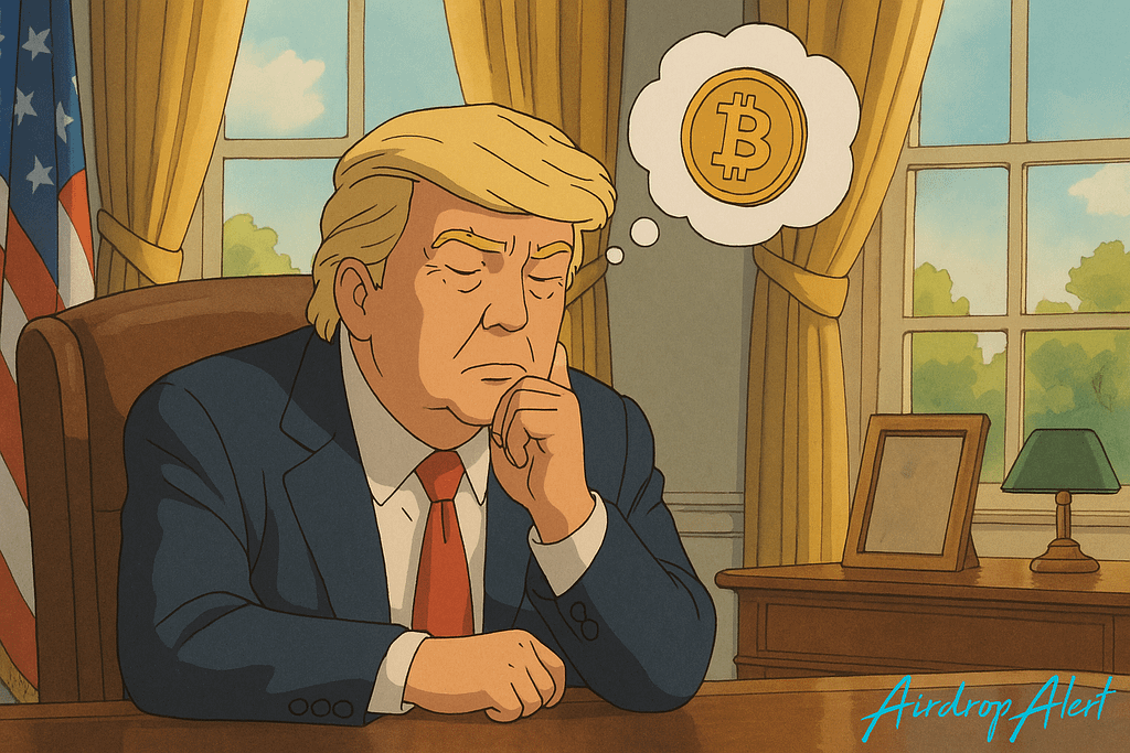 Trump pensando bitcoin