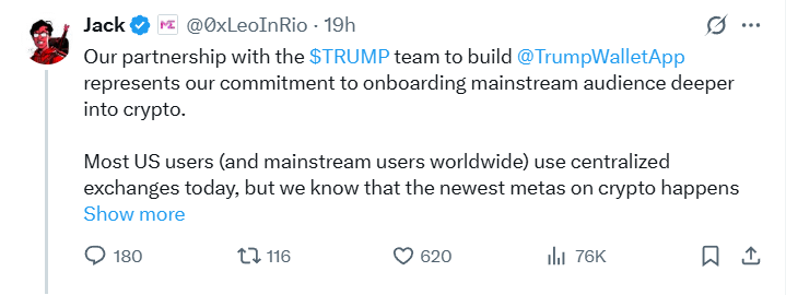 Jack Magic Eden Tweet